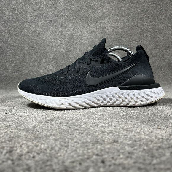 Nike Epic React Flyknit 2 BQ8928-002 Men’s Sz 11 Black White Running Shoes Used main image 4